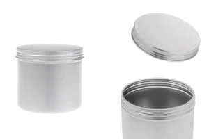 Κυλινδρικό μεταλλικό βάζο 350 ml με καπάκι-1