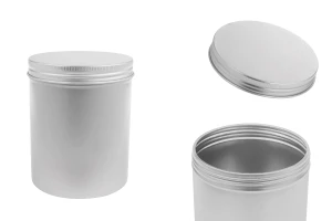 Pot cylindrique en métal 750 ml avec couvercle-1