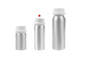 100 ml aluminum bottle for storing essence, perfumes and alcoholic solutions with stopper and plastic white safety cap-5