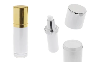 Bouteille de luxe rechargeable en acrylique de 50 ml avec pompe à crème et bouchon-photo_produit