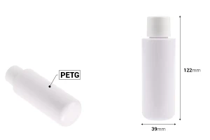 Flacone interno bianco di ricambio da 100 ml con tappo bianco per codice 1289-1-100-0-dimensioni_immagine