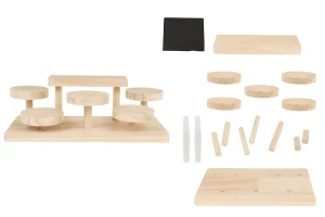 Supporto in legno 300x150x95 mm (diametro di ogni base 75 mm)-immagine_prodotto