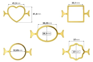 Stampo in metallo per tappo di cera 25 mm-dimensioni_immagine