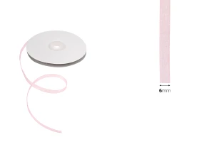 Sheer ribbon, 6 mm wide in different colors - Each roll is 50 meters long.-εικόνα_διαστάσεις