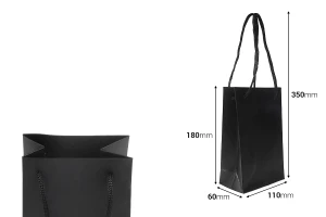 Sac cadeau en papier 110 x 60 x 180 mm avec cordon - 20 pcs-εικόνα_διαστάσεις