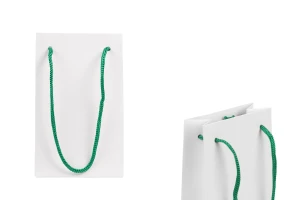Sac cadeau en papier blanc 110 x 60 x 180 mm avec cordon - 20 pcs-photo_produit