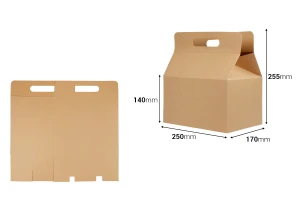 Κουτί συσκευασίας βαλιτσάκι 250x170x255 mm από χαρτί κραφτ και ενισχυμένο πάτο - 20 τμχ-εικόνα_διαστάσεις
