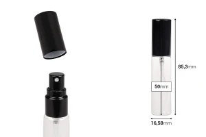 10ml glass perfume atomizer with aluminum cap - available in a package with 6 pcs-image_dimensions