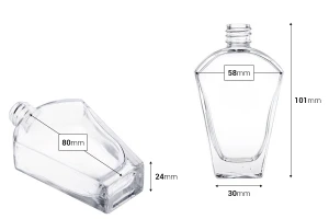 Φιάλη για αρώματα γυάλινη 50 ml  (18/415) σε ιδιαίτερο "V" σχήμα-2