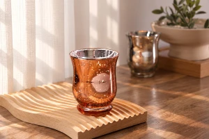 Γυάλινο βάζο διακόσμησης 370 ml σε διάφορα χρώματα κατάλληλο για ρεσώ και κεριά-εικόνα_σύνθεση