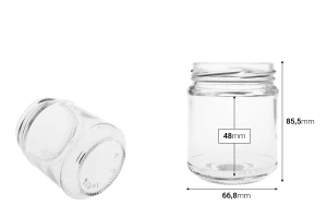 Klassisches Glas für Süßigkeiten 212 ml-bildabmessungen