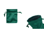 Samtbeutel, 70 x 90 mm, grün – 50 Stück