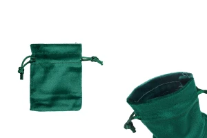 Pochette en velours vert de 70 x 90 mm - Lot de 50-photo_produit