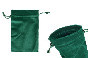 Pochette en velours vert de 100 x 160 mm - Lot de 50 pièces-photo_produit