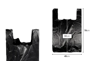 Σακούλα πλαστική 45x70 cm σε μαύρο χρώμα - 100 τμχ-εικόνα_διαστάσεις