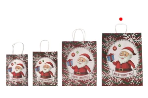 Sac cadeau de Noël 315x115x420 mm avec poignée - 12 pièces-6
