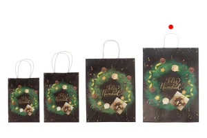 Weihnachtsgeschenktüten aus Papier 315x115x420 mm mit Henkel - 12 Stück-5