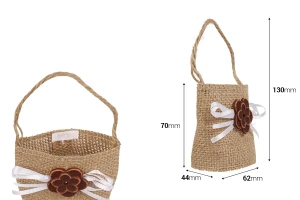 Μπομπονιέρες πουγκάκια χειροποίητα 62x44x70 mm - 12 τμχ-εικόνα_διαστάσεις