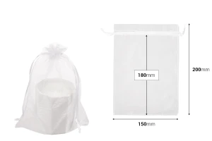 Πουγκί από οργάντζα 150x200 mm σε ποικιλία χρωμάτων - 100 τμχ-εικόνα_διαστάσεις