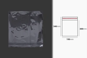 Σακουλάκια διαφανή με αυτοκόλλητο κλείσιμο 195x340 mm - 1000 τμχ-2