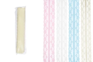 Dentelle double en polyester de 40 mm de large - 10 mètres/pièce-photo_produit