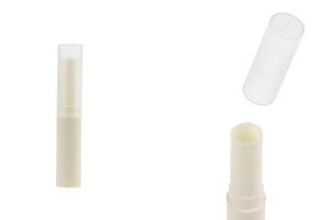 Astuccio per balsamo labbra color crema con coperchio trasparente-immagine_prodotto