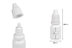 Μπουκαλάκι πλαστικό 10 ml με στόμιο για σταγόνες - 100 τμχ-εικόνα_διαστάσεις