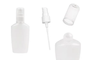 Μπουκαλάκι πλαστικό 60 ml οβάλ με αντλία και καπάκι για αντισηπτικά χεριών ή προϊόντα καθαρισμού-εικόνα_προϊοντική