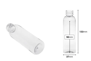 Μπουκαλάκι 100 ml πλαστικό διάφανο (24/410) -12 τμχ-εικόνα_διαστάσεις