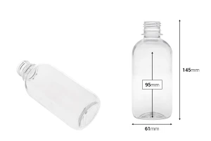 Μπουκαλάκι 300 ml πλαστικό διάφανο (28/410) -12 τμχ-εικόνα_διαστάσεις