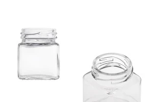 Βαζάκι 50 ml τετράγωνο 56x45 mm γυάλινο χωρίς καπάκι-εικόνα_προϊοντική