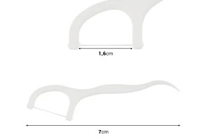 Stuzzicadenti con filo interdentale e manico 7 cm - confezione da 360 (12 scatole da 30 pezzi)-dimensioni_immagine