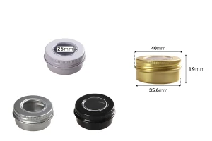 15ml aluminum tin jar with clear top screw lid - available in a package with 15 pcs-image_dimensions
