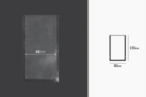 Sacs sous vide (sachets sous vide) pour la conservation - l'emballage des aliments et autres produits 80 x 150 mm - 100 pcs-photo_dimensions