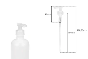 Plastic clear pump 28/400 with safety for shampoo or cream-image_dimensions