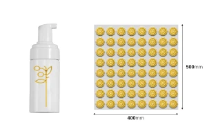 UV-DTF-3D-Folien-Selbstklebeetiketten mit Thermodruck auf einem 50 x 40 cm großen Bogen in drei Farben-bildabmessungen