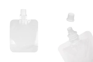 Paketim transparent i tipit Doy Pack 50 ml me kapak sigurie të bardhë - 50 copë                       -imazh_produkt