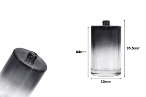 Μπουκάλι αρωμάτων 100 ml γυάλινο κυλινδρικό PP15-εικόνα_διαστάσεις