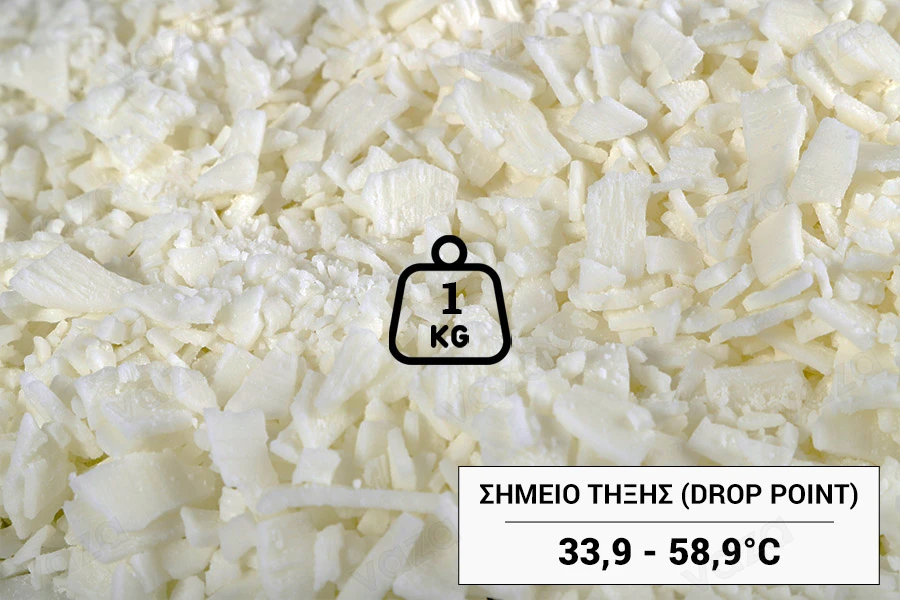 Dyllë bimore nga soja, e butë, në formë patëze – paketim 1 kilogram. Dyllë bimore nga soja, e butë, në formë patëze – paketim 1 kilogram.-imazh_produkt