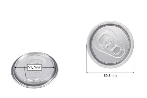 Καπάκι αλουμινίου (small mouth) για μπουκάλια 468- (απαιτείται η χρήση κλειστικού μηχανήματος) - 50 τμχ-εικόνα_διαστάσεις