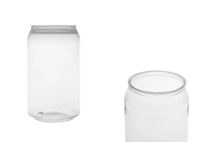 Bottiglia di plastica trasparente (PET) 330 ml (corta) senza tappo - 200 pezzi-immagine_prodotto