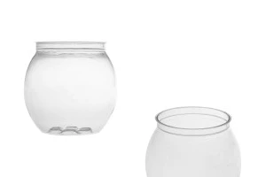 Πλαστικό (PET) διάφανο μπουκάλι 210 ml σε σχήμα σφαίρας χωρίς καπάκι - 200 τμχ   -εικόνα_προϊοντική
