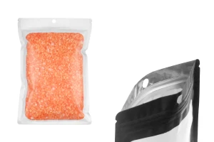 Sachets en aluminium avec fermeture « zip » 155x235 mm, avec face avant transparente et possibilité de fermeture à chaud - 100 pièces-1
