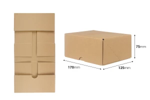 Kartonverpackungsbox 170x125x75 mm 3-lagig mit automatischer Aufstellung - 10 Stk-2