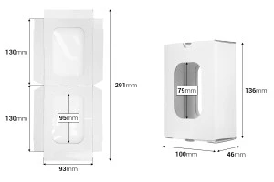 Scatola di carta per imballaggio 136x100x46 mm con pellicola protettiva interna - 20 pz-2