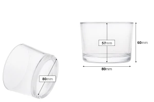 Cylindrical glass jar 190ml (80x60 mm)-2