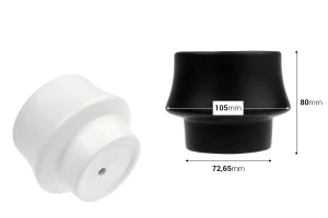 Keramikgefäß 105x80 mm für Kerzen- oder Blumentöpfe in Weiß oder Schwarz-2