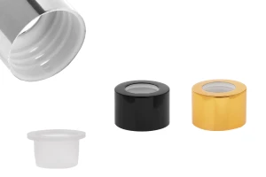 Aluminiumkappe PP28 mit Schlitz für Stäbchen und Spezialkappe für Raumdüfte-1