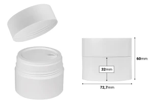 100 ml plastic refillable jar with cap and plastic gasket-image_dimensions