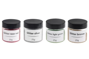 Powder color 25g in various colors with glitter